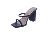 WOMAN'S SHOES BLACK PU HEELS CHICAGO-84