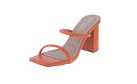 WOMAN'S SHOES ORANGE PU HEELS CHICAGO-84