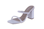 WOMAN'S SHOES WHITE PU HEELS CHICAGO-84