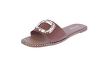 WOMAN'S SHOES TAN PU LEATHER SANDALS CLEO-18