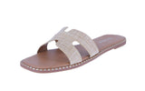 WOMAN'S SHOES BEIGE RAFFIA SANDALS CLEO-24