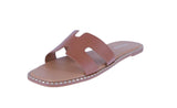WOMAN'S SHOES TAN PU LEATHER SANDALS CLEO-24