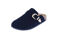 WOMAN'S SHOES BLACK SUEDE SLIP ON MULES CLOGS CORY-1