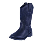 KID'S SHOES BLACK PU LEATHER COWBOY BOOTS COWBOY-1K