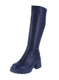 WOMAN'S SHOES BLACK PU BOOTS DECLAN-35