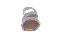 WOMAN'S SHOES CHAMPAGNE STONE/GLITTER SANDALS DEMO-73