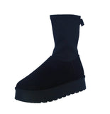 WOMAN'S SHOES TASMAN SLIPPER PLATFORM BLACK SUEDE DENMARK-88