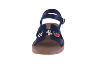 KID'S SHOES BLACK PU LEATHER SANDALS DESTINY-1K