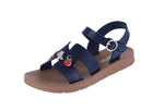KID'S SHOES BLACK PU LEATHER SANDALS DESTINY-1K