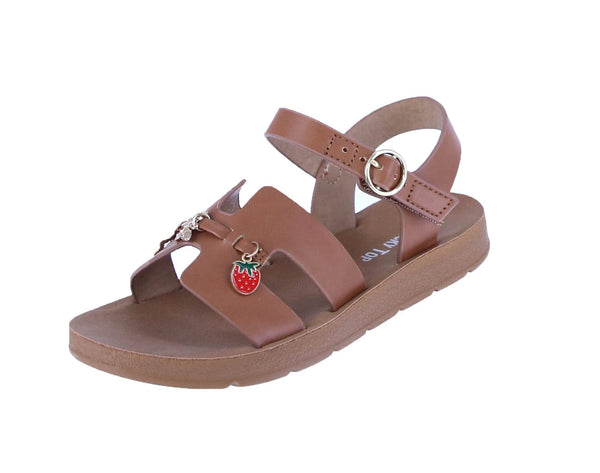 KID'S SHOES TAN PU LEATHER SANDALS DESTINY-1K