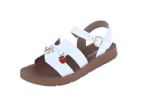 KID'S SHOES WHITE PU LEATHER SANDALS DESTINY-1K