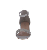 KID'S SHOES SILVER GLITTER HEELS DIAMOND-1K