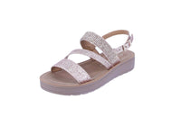 KID'S SHOES ROSE GOLD GLITTER SANDALS DIARY-2K