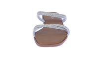 WOMAN'S SHOES SILVER STONE/GLITTER SANDALS DOHA-24