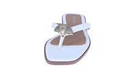 WOMAN'S SHOES WHITE PU LEATHER SANDALS DOHA-9