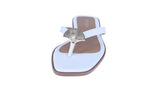 WOMAN'S SHOES WHITE PU LEATHER SANDALS DOHA-9