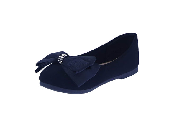 KID'S SHOES BLACK NUB FLATS DOTHAN-8K