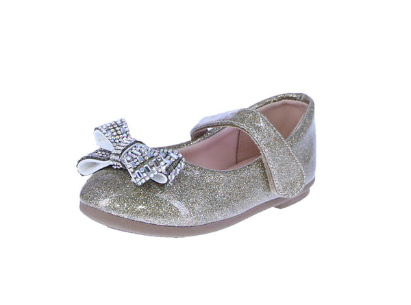BABY'S SHOES CHAMPAGNE PAT FLATS SUPPLE-83KA