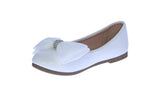 KID'S SHOES WHITE PU LEATHER FLATS DOTHAN-8K