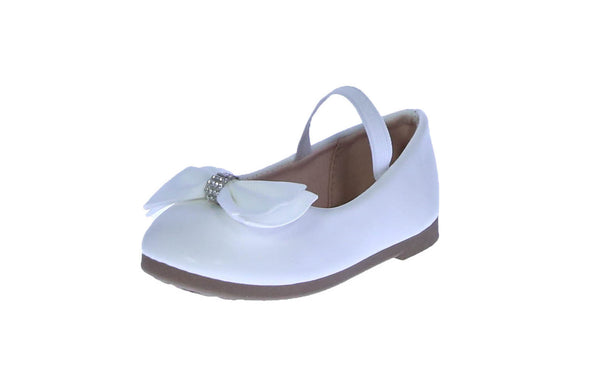 BABYS'S SHOES WHITE PU LEATHER FLATS DOTHAN-8A
