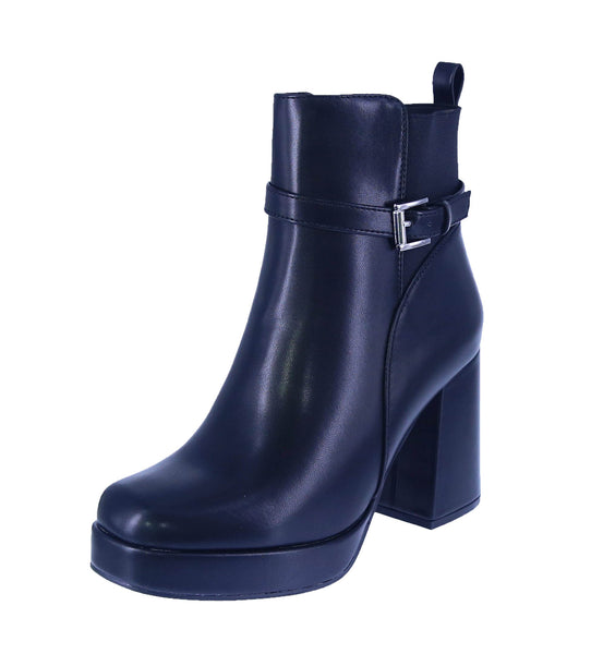 WOMAN'S BOOTIES BLACK PU LEATHER DOVER-33