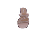 WOMAN'S SHOES NUDE GLITTER PU SANDALS DUBAII-4