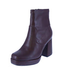 WOMAN'S BOOTIES BROWN PU LEATHER EAST-1