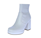 WOMAN'S BOOTIES WHITE PU LEATHER EAST-1