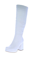 WOMAN'S SHOES WHITE PU BOOTS EAST-27