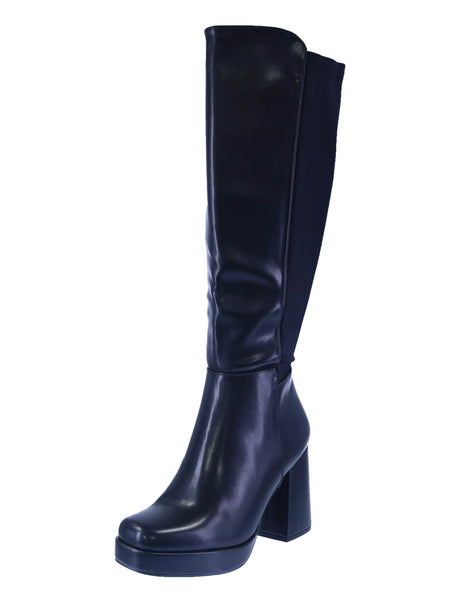 WOMAN'S SHOES BLACK PU BOOTS EAST-42
