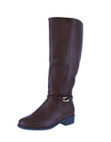 WOMAN'S SHOES BROWN PU BOOTS ECHO-20