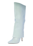 WOMAN'S SHOES WHITE PU LEATHER BOOTS ELEGANCE-16