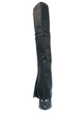 WOMAN'S SHOES BLACK PU LEATHER BOOTS ELEGANCE-24
