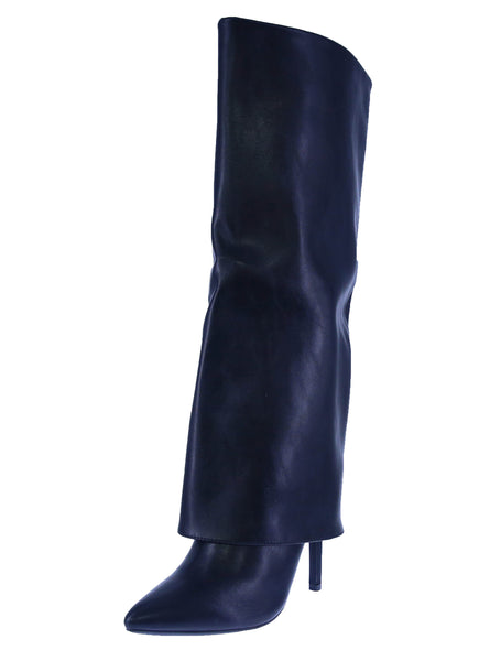 WOMAN'S SHOES BLACK PU LEATHER BOOTS ELEGANCE-16