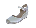 WOMAN'S SHOES LIGHT BEIGE ESPADRILLE WEDGE SANDAL ELFIN