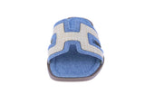 WOMAN'S SHOES BLUE DENIM SANDALS ELIO-18