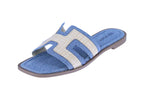 WOMAN'S SHOES BLUE DENIM SANDALS ELIO-18