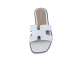 WOMAN'S SHOES BEIGE CROC PU LEATHER SANDALS ELIO-20