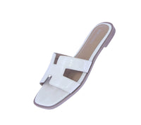 WOMAN'S SHOES BEIGE CROC PU LEATHER SANDALS ELIO-20