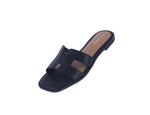 WOMAN'S SHOES BLACK/PU LEATHER SANDALS ELIO-20