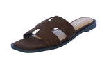 WOMAN'S SHOES BROWN SUEDE SANDALS ELIO-20