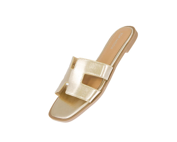 WOMAN'S SHOES GOLD METALLIC SANDALS ELIO-20