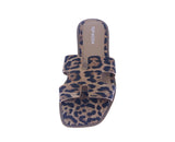 WOMAN'S SHOES LEOPARD PU LEATHER SANDALS ELIO-20