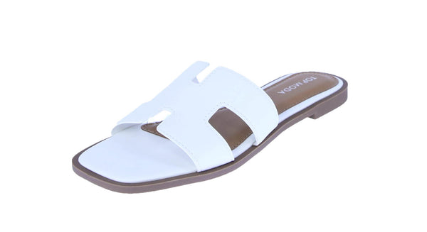 WOMAN'S SHOES WHITE PU LEATHER SANDALS ELIO-20