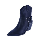 WOMAN'S SHOES BLACK PU LEATHER BOOTIES ELK-53