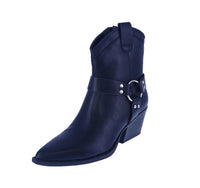 WOMAN'S SHOES BLACK PU LEATHER BOOTIES ELK-53