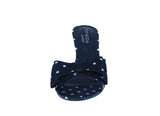 WOMAN'S HEELS BLACK POLKA DOTS SATIN ELSA-22
