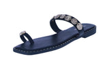 WOMAN'S SHOES BLACK PU LEATHER SANDALS ESME-5