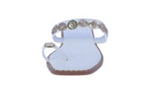 WOMAN'S SHOES WHITE PU LEATHER SANDALS ESME-5