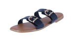 WOMAN'S SHOES BLACK PU LEATHER SANDALS EVERY-03